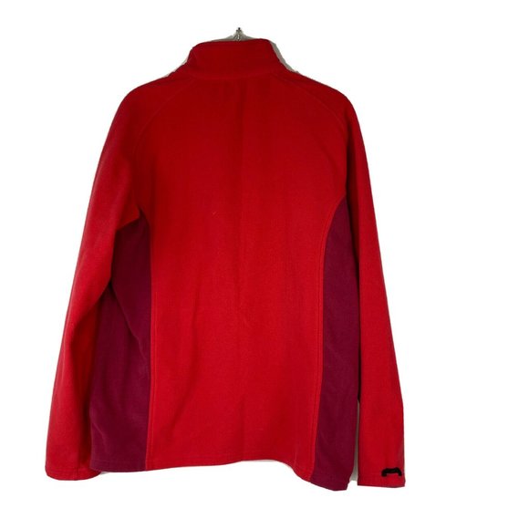Marmot Womens Red Fleece Jacket Light Weight Zip Front Coat Size Large - Picture 2 of 6